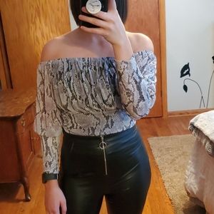 Snakeskin top